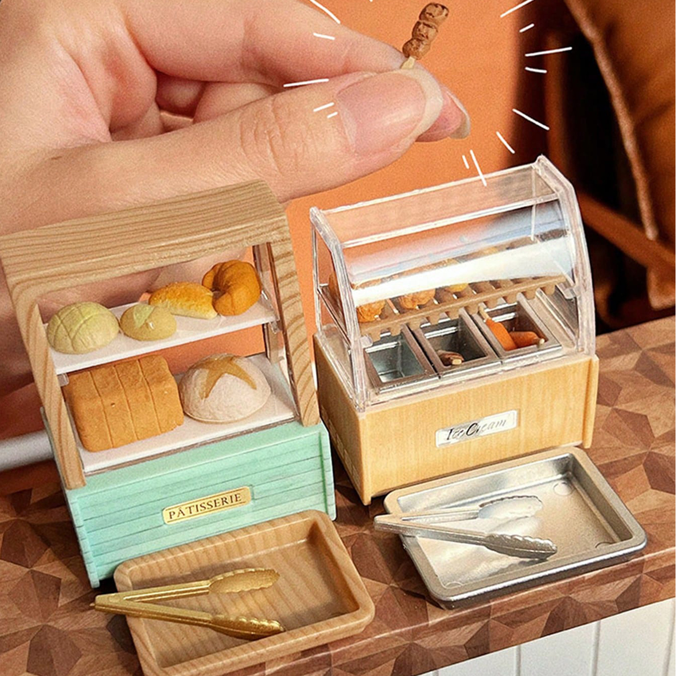 Dollhouse Miniature Bread Cabi - Food With Snacks 评论和价格