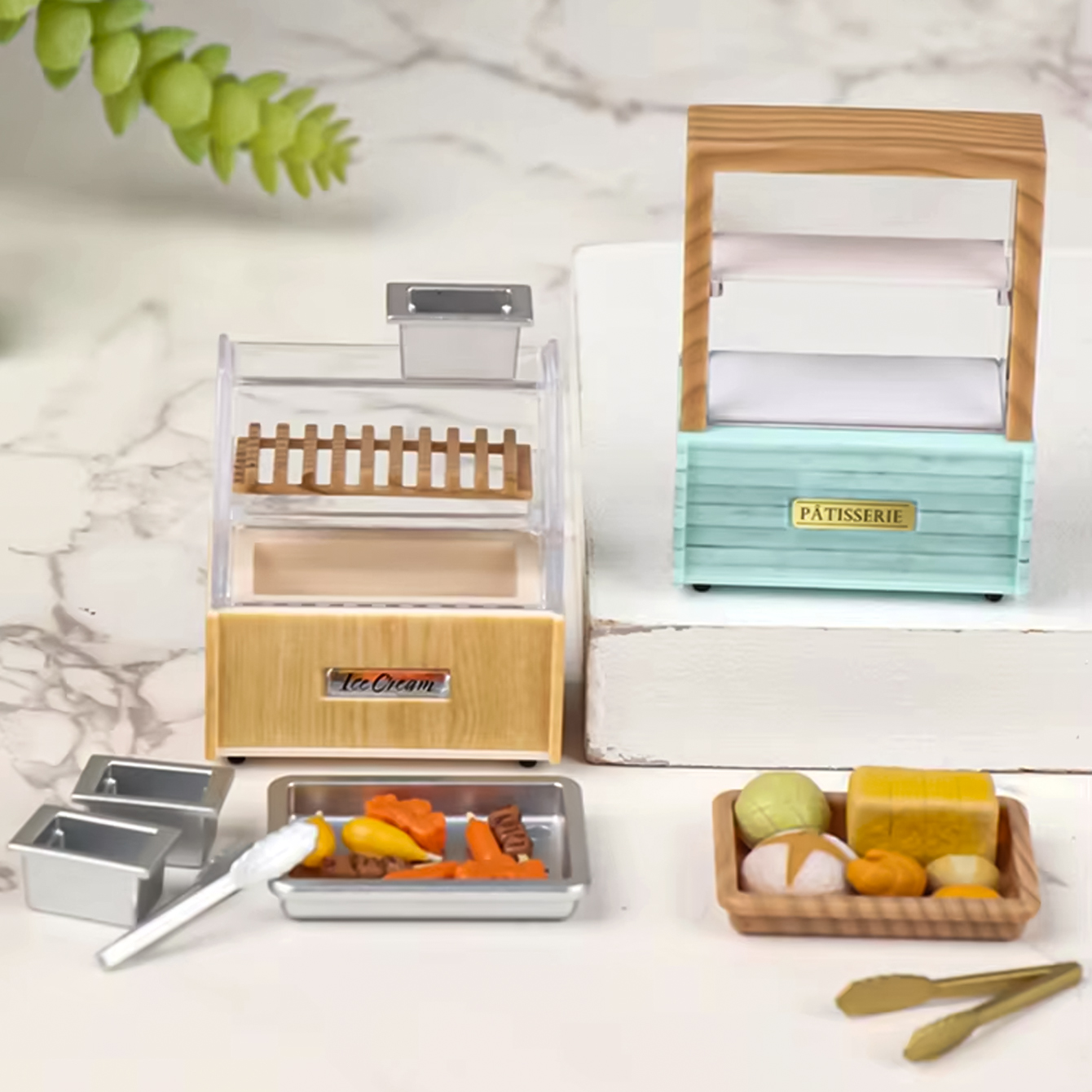Dollhouse Miniature Bread Cabi - Food With Snacks 评论和价格