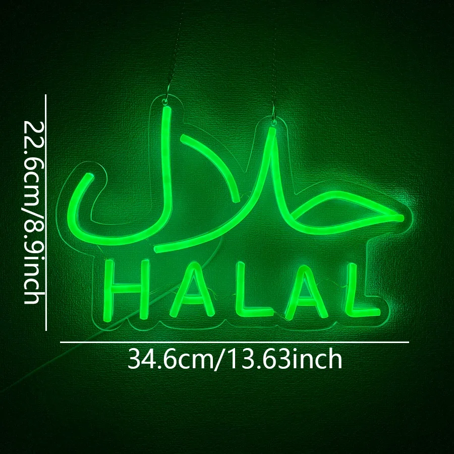 Halal Hanging Door Sign Light  - Food Snacks To Eat 评论和价格
