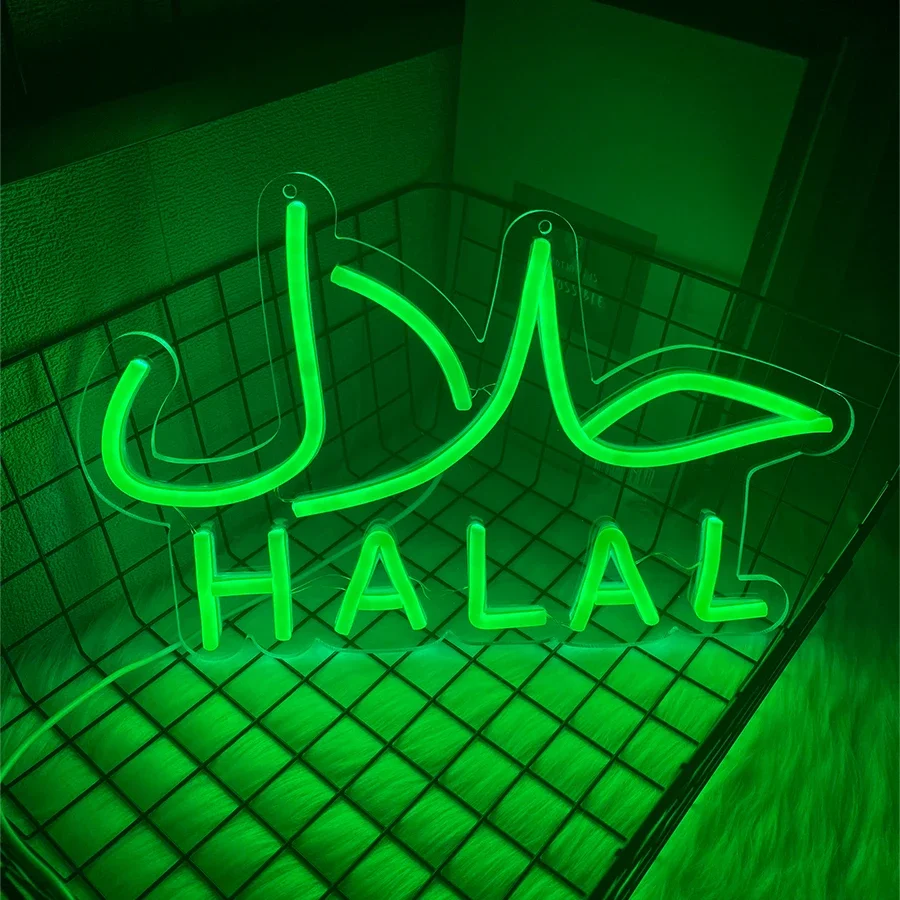 Halal Hanging Door Sign Light  - Food Snacks To Eat 评论和价格