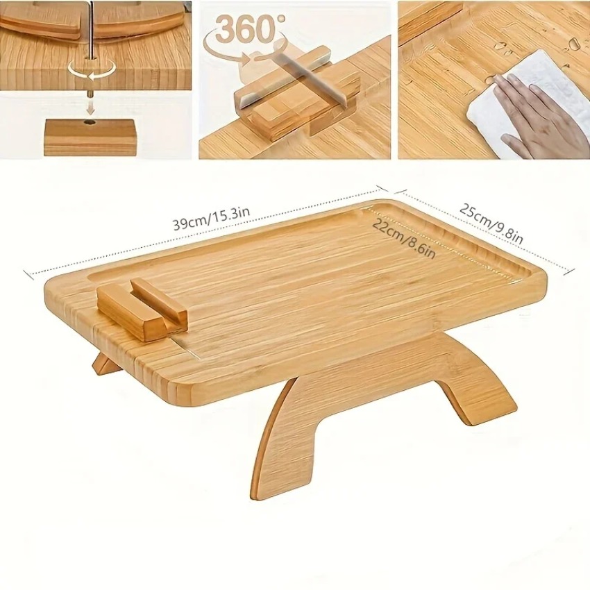 Wooden Foldable Tray Lazy Sofa - Food Snacks To Eat 评论和价格