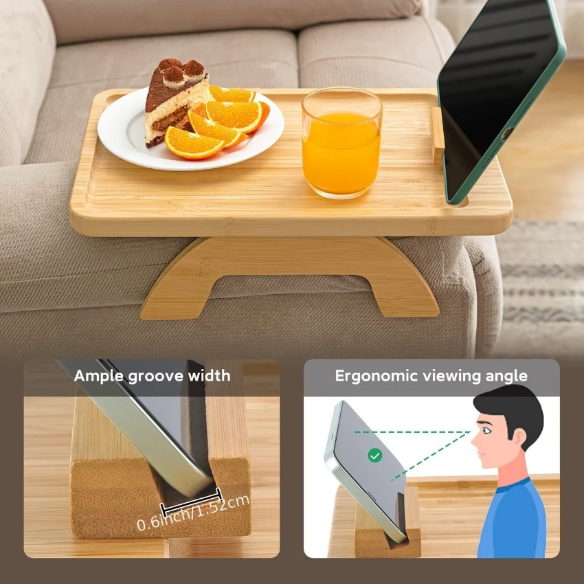 Wooden Foldable Tray Lazy Sofa - Food Snacks To Eat 评论和价格