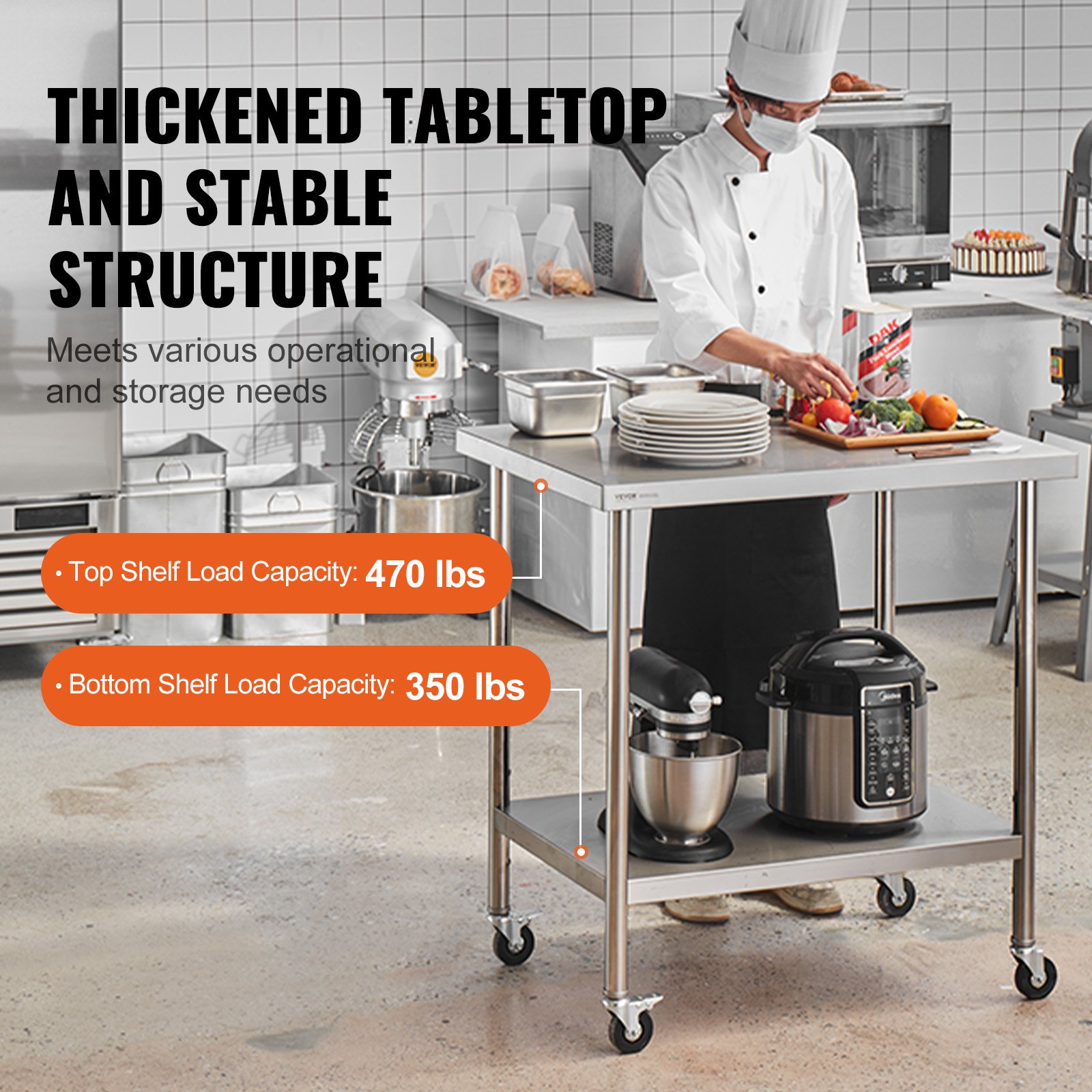 Stainless Steel Work Table 30  - Food X 评论和价格